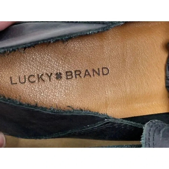 Lucky Brand Cahill Black Saratoga Leather Loafers size 9M - Picture 5 of 7